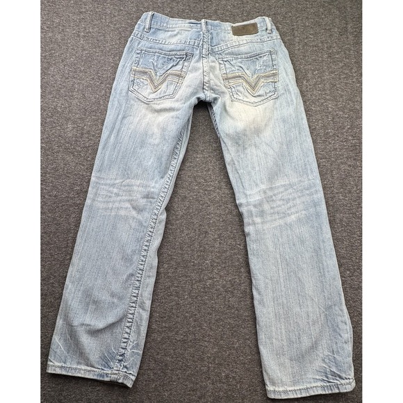 BKE Buckle Carter Straight Mens 30S 30X30 Thick Stitch Stretch Blue Denim Jeans - Picture 3 of 16